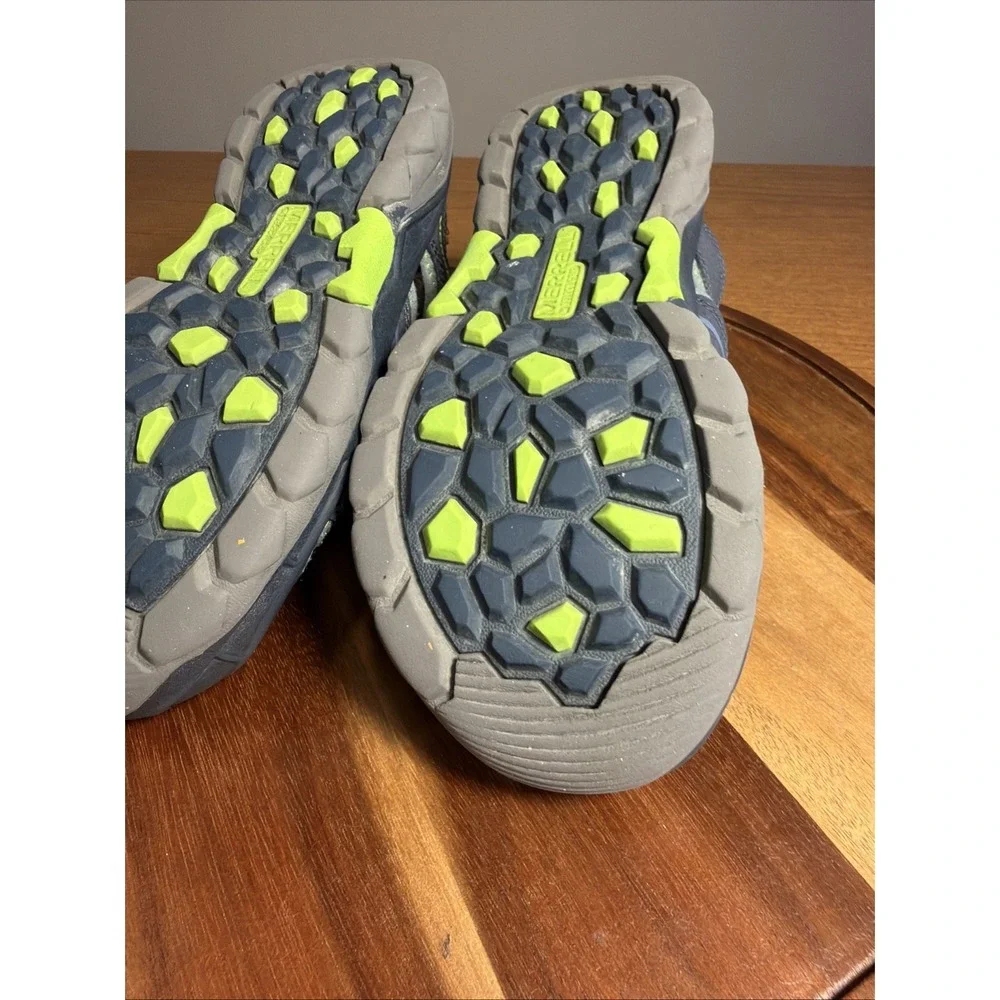 Merrell Hydro Hiker Sandals Youth Boys Size 1 Navy Green Waterproof Hiking Shoes